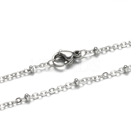Tarnish Resistant 304 Stainless Steel Rolo Chains Necklaces LS-NJEW-O083-B-07P-1