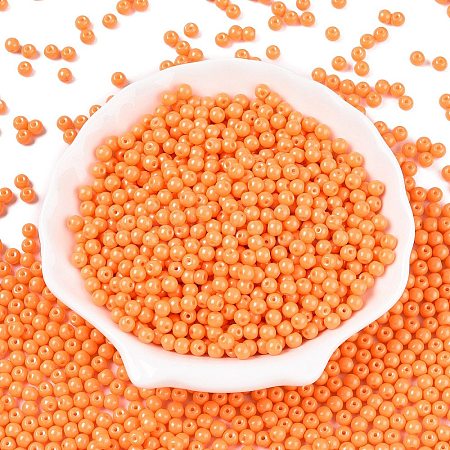 Opaque Baking Paint Glass Beads DGLA-T004-03I-1