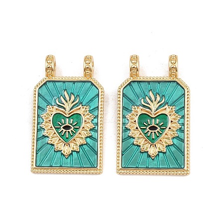 Brass Enamel Pendants X-KK-B157-28A-G-1