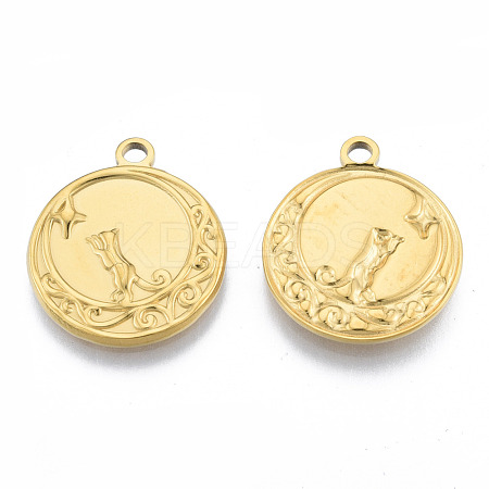 Ion Plating(IP) 201 Stainless Steel Pendants STAS-N098-188LG-1
