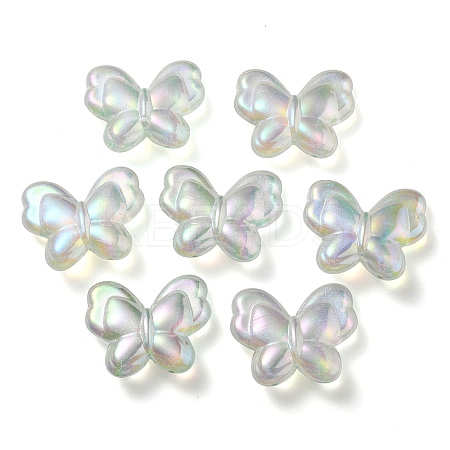 UV Plating Luminous Transparent Acrylic Beads OACR-P010-11E-1