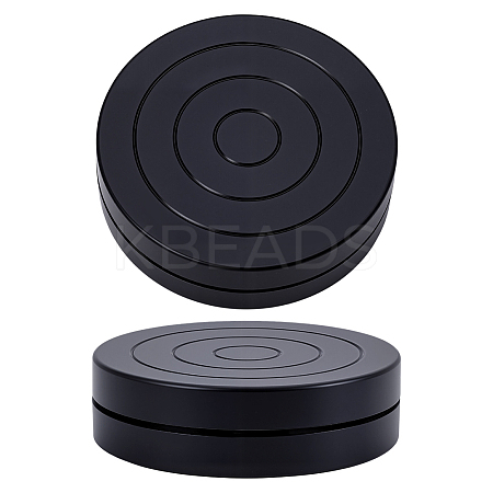 Flat Round Mini Plastic Rotated Turntable Sculpting Pottery Wheel CELT-WH0007-002B-1