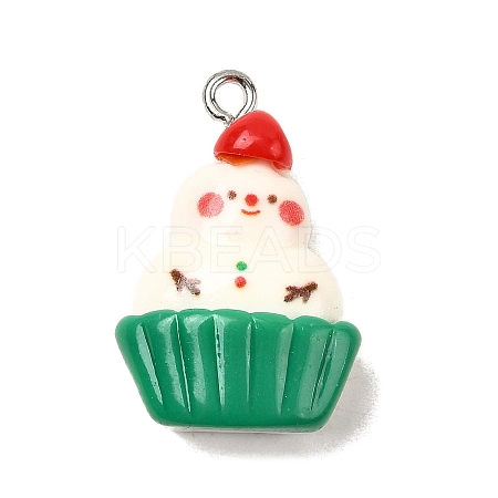 Christmas Opaque Resin Pendants FIND-I057-04P-01-1
