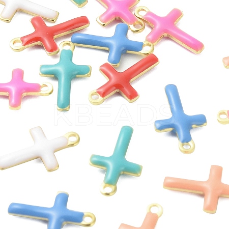 304 Stainless Steel Enamel Charms STAS-K303-01B-G-1