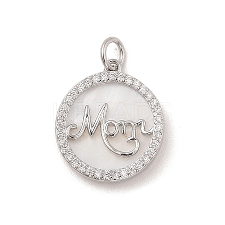 Mother's Day Brass Micro Pave Cubic Zirconia Pendants KK-A207-06P-1