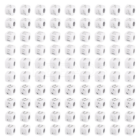 500Pcs 5 Styles Opaque Acrylic Beads OACR-TA0003-45-1