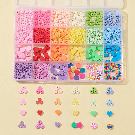 Handmade Polymer Clay Beads Strands CLAY-FS0001-09-1