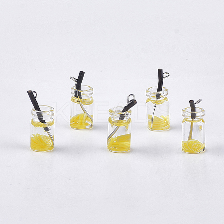 Glass Bottle Pendants CRES-N017-06D-1