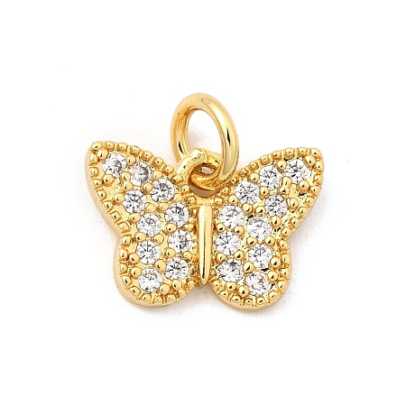 Brass Micro Pave Cubic Zirconia Pendants KK-I360-009G-02-1