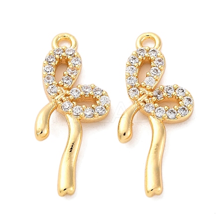 Brass Rhinestone Pendants KK-E793-16G-1