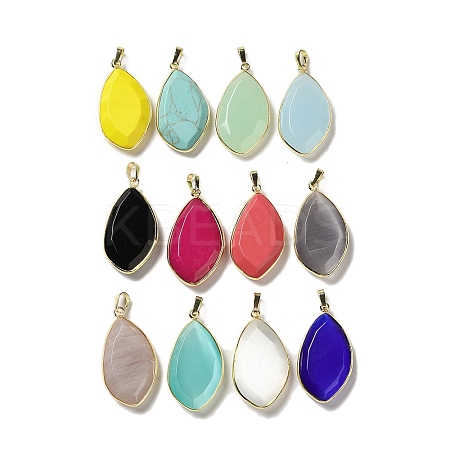 Natural & Synthetic Mixed Gemstone Pendants G-K338-08G-1