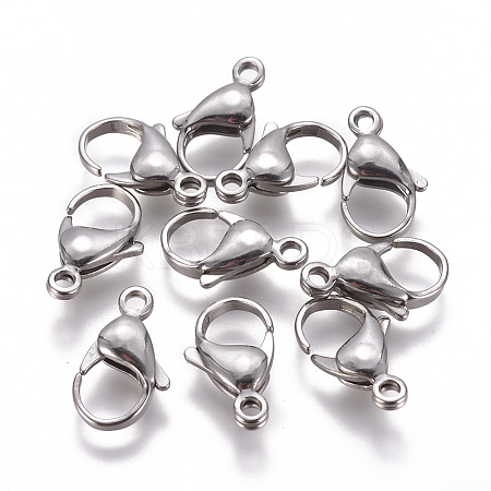 Non-Tarnish 304 Stainless Steel Lobster Claw Clasps LS-STAS-F224-04P-1