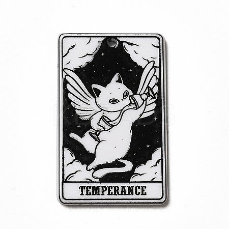 Tarot Theme Printed Acrylic Pendants MACR-G061-04O-1