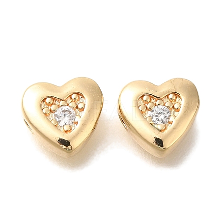 Brass Micro Pave Cubic Zirconia KK-Q001-05G-03-1