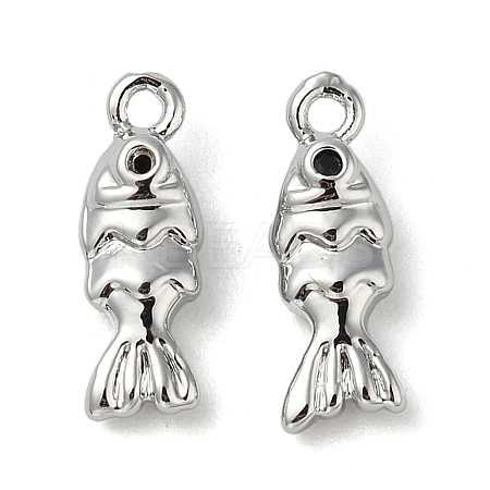 Brass Micro Pave Cubic Zirconia Pendants KK-U045-14P-1