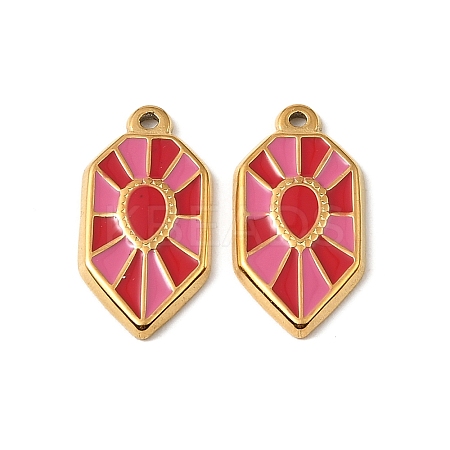 304 Stainless Steel Enamel Pendants STAS-I371-20G-01-1