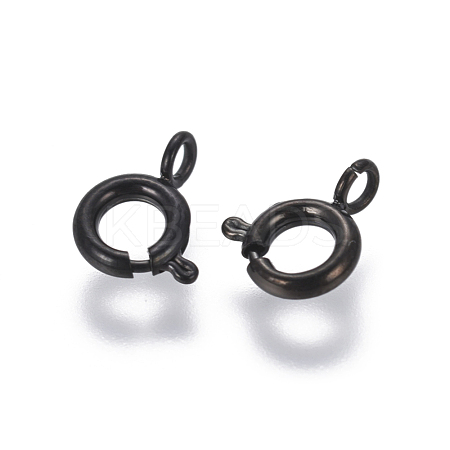 304 Stainless Steel Smooth Surface Spring Ring Clasps Ion Plating(IP) STAS-E462-02C-B-1