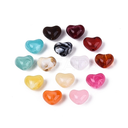 Tow Tone Opaque & Transparent Acrylic Beads OACR-N161-04-1