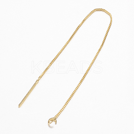 Brass Stud Earring Findings LS-KK-F070-16G-FF-1