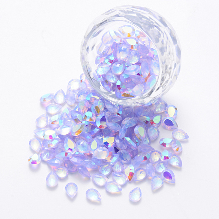 Transparent Resin Rhinestone Cabochons MRMJ-T047-09D-1