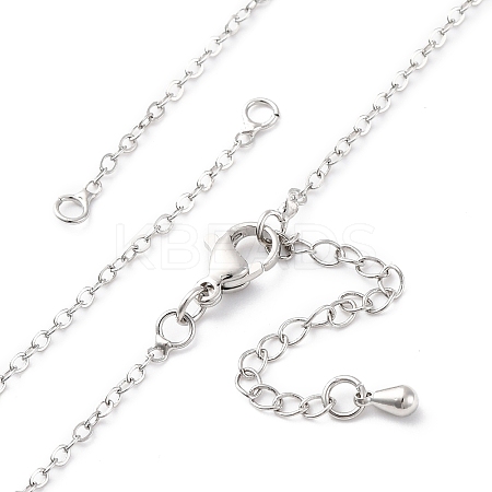 Brass Cable Chain Necklace Making NJEW-D302-80P-1