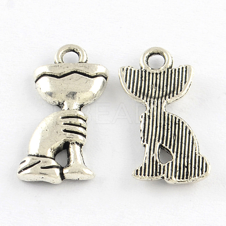 Tibetan Style Trophy Alloy Pendants TIBEP-Q054-17AS-RS-1