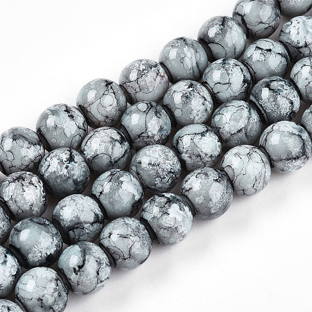 Baking Paint Glass Beads Strands DGLA-N003-10mm-A06-1