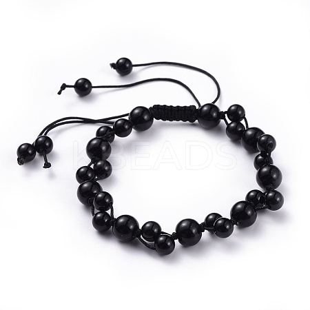 Adjustable Nylon Cord Braided Bead Bracelets BJEW-JB04520-05-1