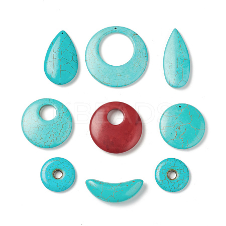 Synthetic Howlite Pendants G-A211-10-1