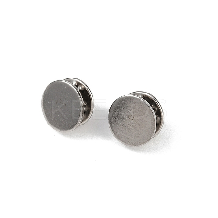 304 Stainless Steel Butterfly Clutches Pin Backs STAS-P262-03P-05-1