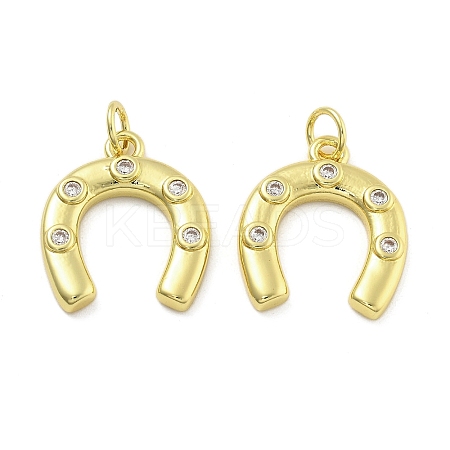 Brass Micro Pave Cubic Zirconia Pendants KK-U060-23G-03-1