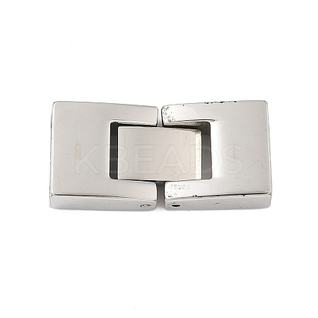 304 Stainless Steel Fold Over Clasps STAS-S185-15P-B-1