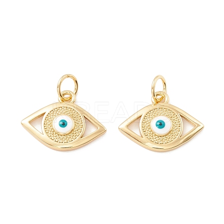 Rack Plating Brass Enamel Pendants KK-D073-28G-03-1