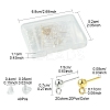 40Pcs 2 Colors 304 Stainless Steel Stud Earring Findings STAS-FS0001-57-4