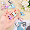 12Pcs 6 Colors Rhinoceros Food Grade Eco-Friendly Silicone Focal Beads SIL-CA0003-07-3