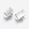 Tarnish Resistant 304 Stainless Steel Ribbon Crimp Ends X-STAS-P168-03P-1