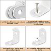20 Sets 304 Stainless Steel Floating Shelf Brackets DIY-CP0012-49A-5