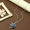 304 Stainless Steel Macrame Pouch Empty Stone Holder for Pendant Necklaces Making NJEW-JN04384-01-5