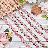 15 Yards Flower Polyester Embroidery Lace Ribbon OCOR-WH0070-77A-4