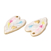 304 Stainless Steel Enamel Pendants LS-STAS-K256-03G-01-2