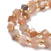 Natural Multi-Moonstone Beads Strands G-P463-06-4