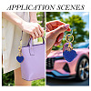 Handmade Polymer Clay Rhinestone Heart Keychains KEYC-TAC00068-02-7