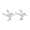 Brass Micro Pave Clear Cubic Zirconia Pendants KK-G533-07B-P-1