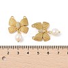 304 Stainless Steel Rhinestone Pendants STAS-L280-17G-3