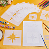 8Pcs 8 Sizes PP Plastic Hollow Out Drawing Painting Stencils Templates DIY-WH0699-92C-2