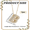 1Pc Brass Micro Pave Cubic Zirconia Letter Pendant Necklaces NJEW-LP0001-43B-G-2