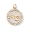 Mother's Day Brass Micro Pave Cubic Zirconia Pendants KK-A207-06G-1