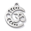 Anti-Tarnish 304 Stainless Steel Pendants STAS-R003-03P-02-1
