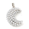 Rack Plating Brass & ABS Plastic Imitation Pearl Pendants KK-N255-03D-P-RS-1