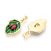 Brass Enamel Pendants KK-N257-59G-2